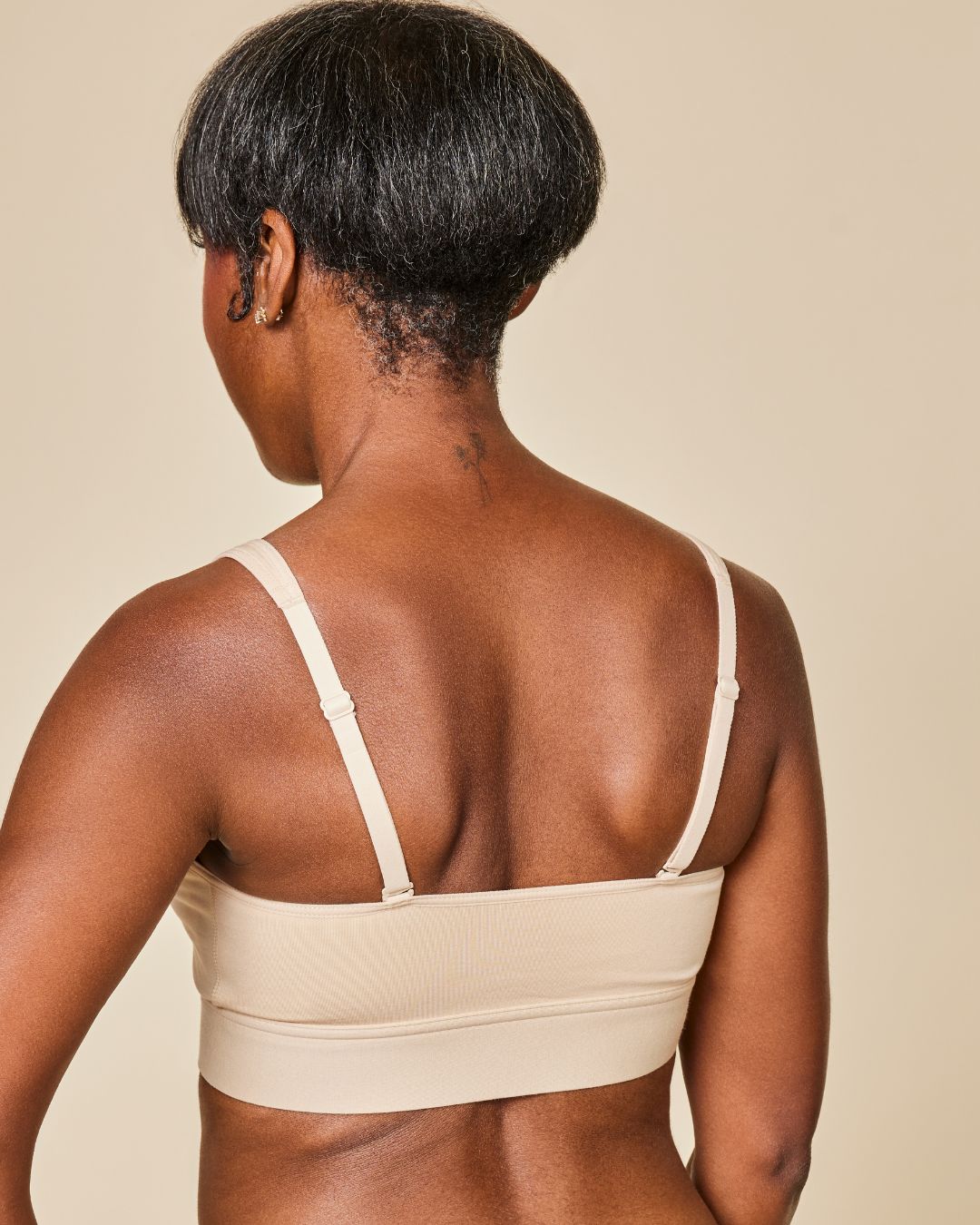 Test - Wilderness Front‑Closure Cotton Bralette - Buff