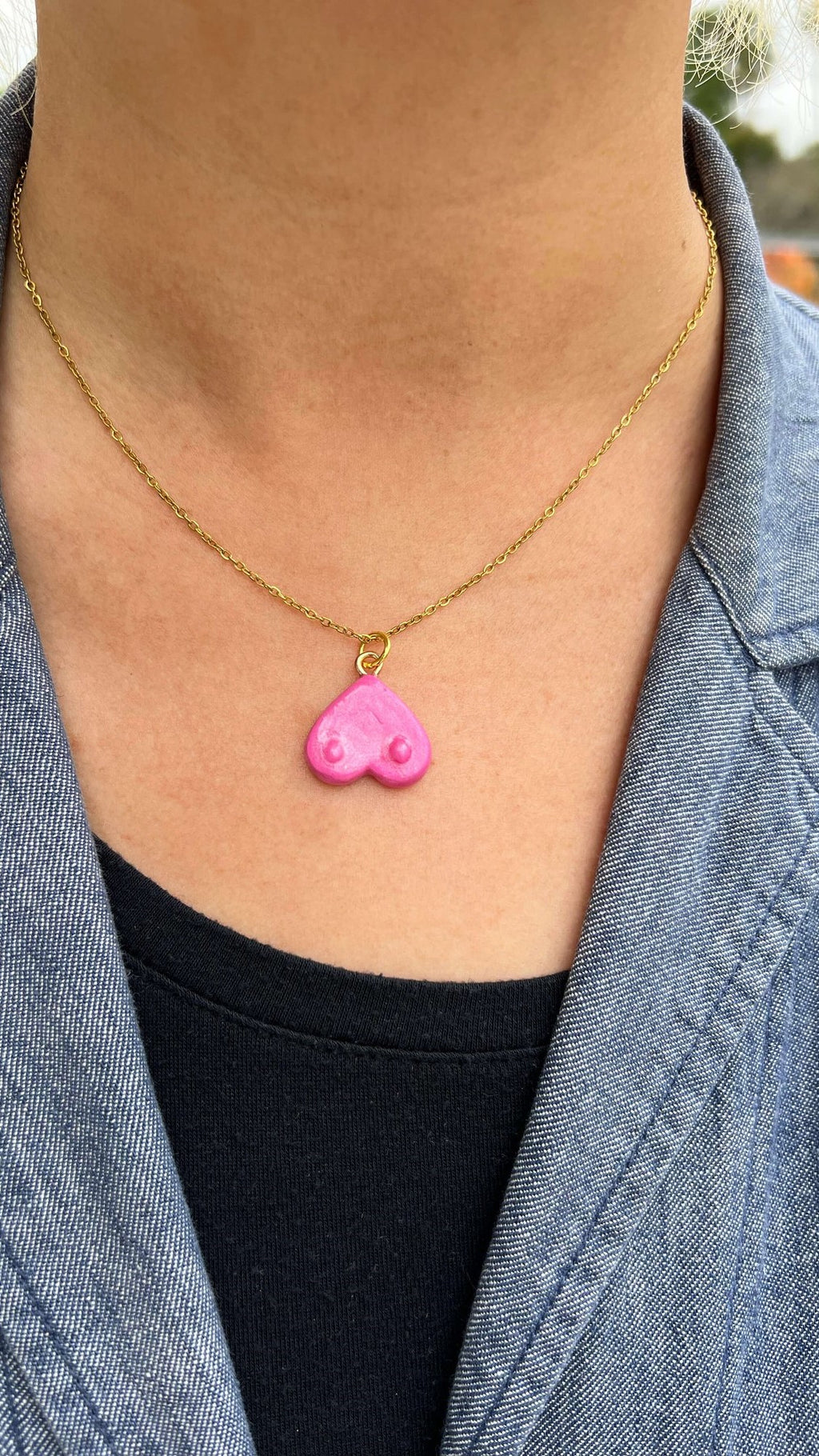 Heart Boob Necklace