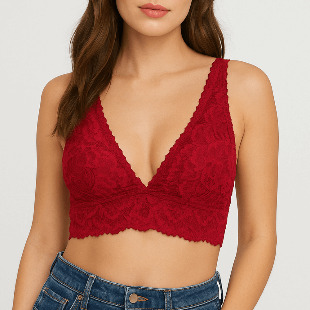 🎁 Lily Soft Lace Bralette for Mastectomy Lumpectomy Reconstruction (100% off)