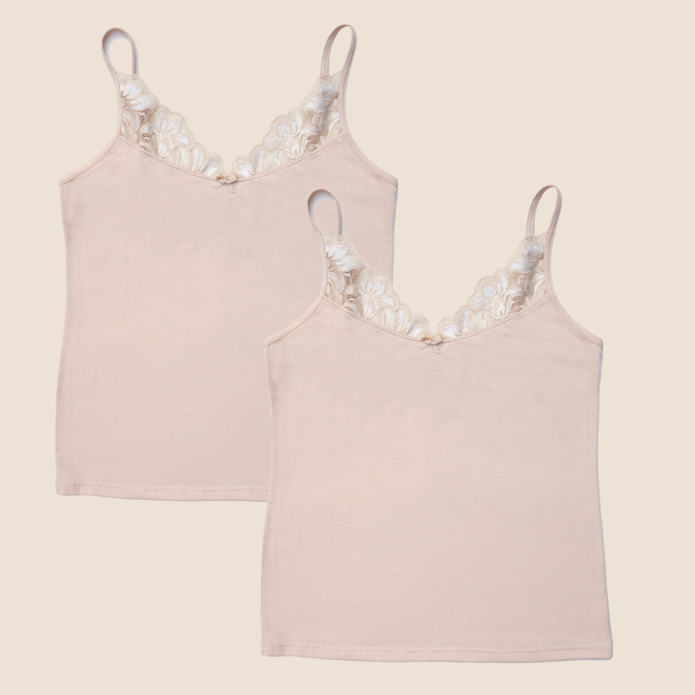 Luna Lace Cotton Cami 2-Pack