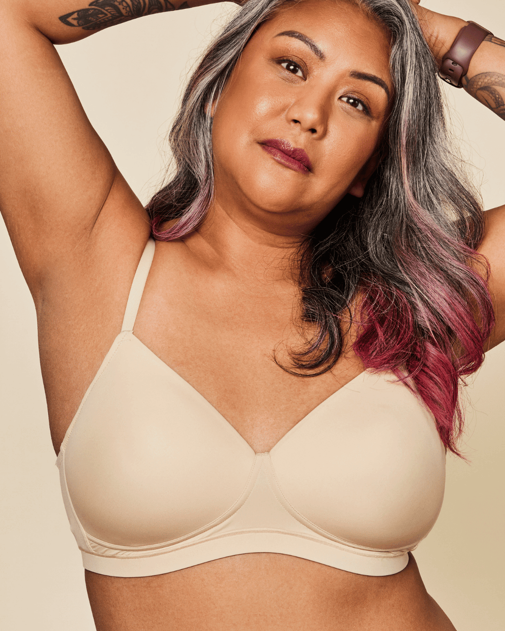 🎁 Moonrise Pocketed T‑Shirt Bra - Buff (100% off)