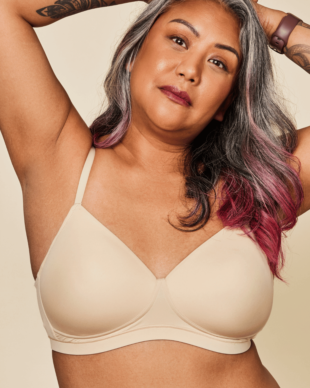 🎁 Moonrise Pocketed T‑Shirt Bra - Buff (100% off)