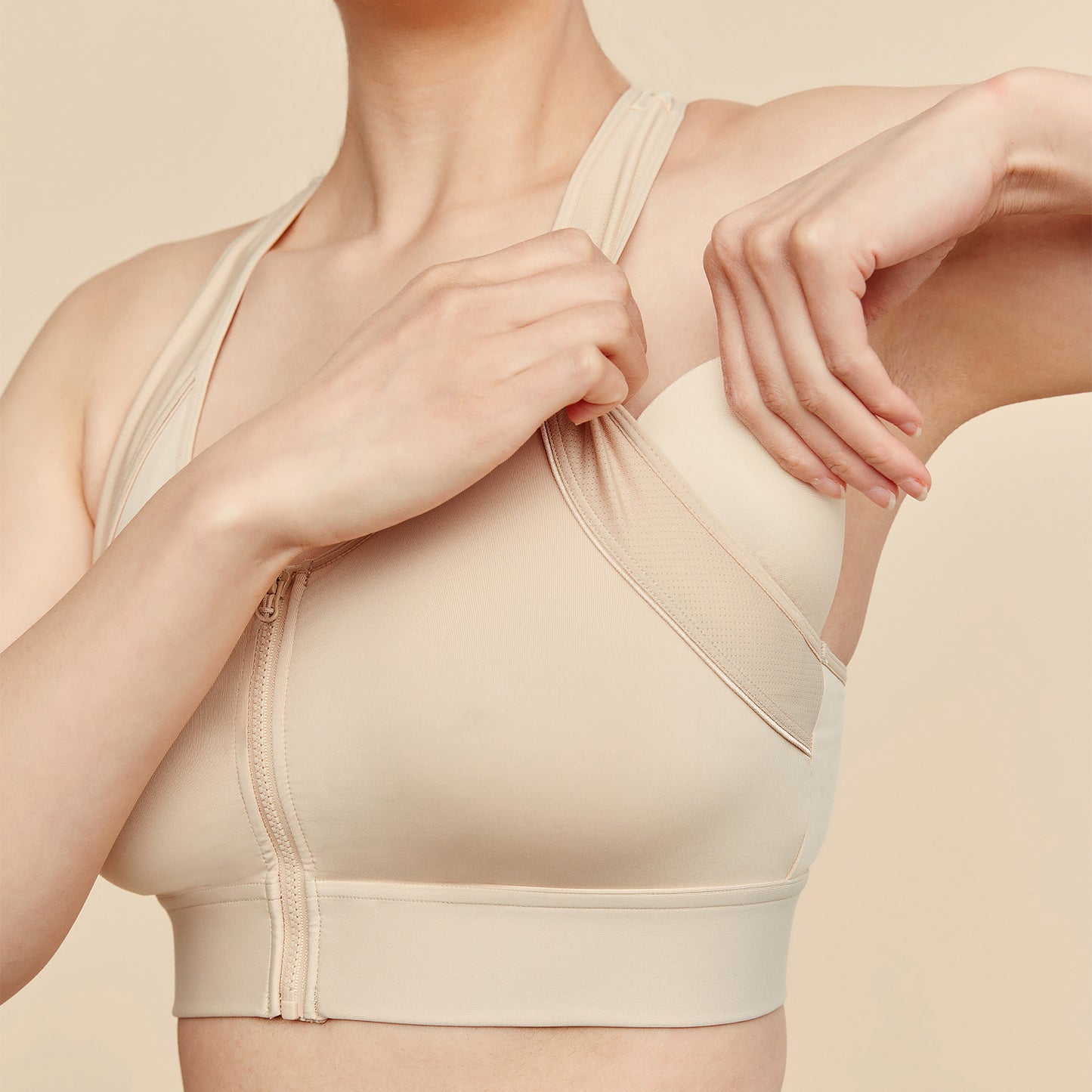 front closure mastectomy sports bra